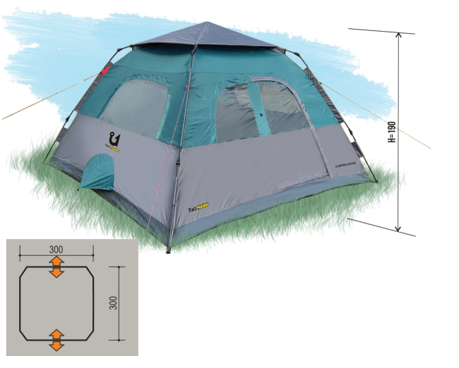 Шатер-палатка TauMANN Camping House