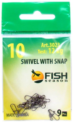 Вертлюг с карабином Fish Season 3023