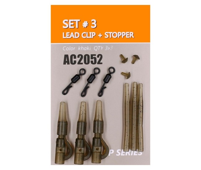 Orange Set #3 Lead Clip+Stopper