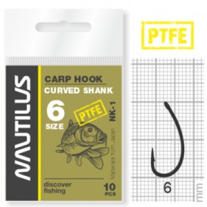 Nautilus Carp Hook Curved Shank NK-1