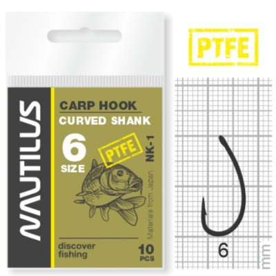 Nautilus Carp Hook Curved Shank NK-1