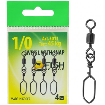 Вертлюг с карабином Fish Season 3011
